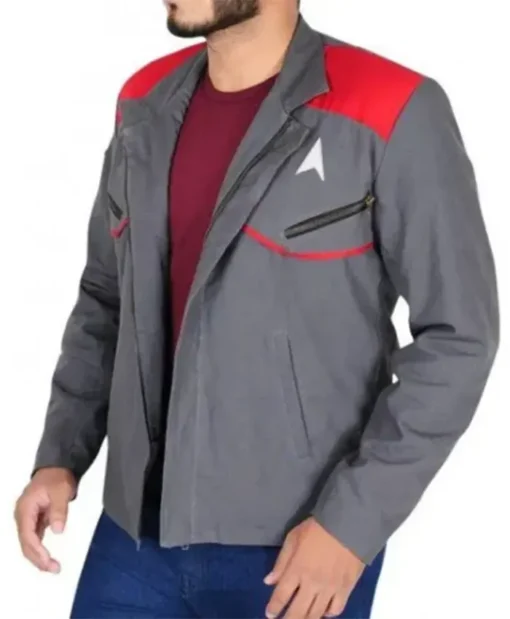 Star Trek Beyond Zachary Quinto Grey Jacket with Patch