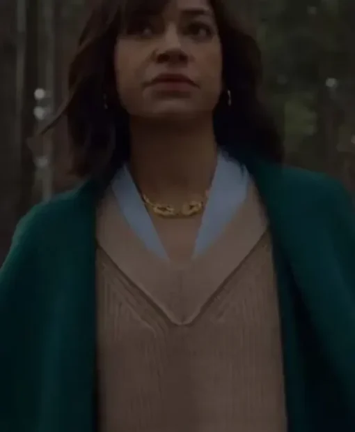 Stay Close S01EP01 Megan Pierce Green Robe Coat