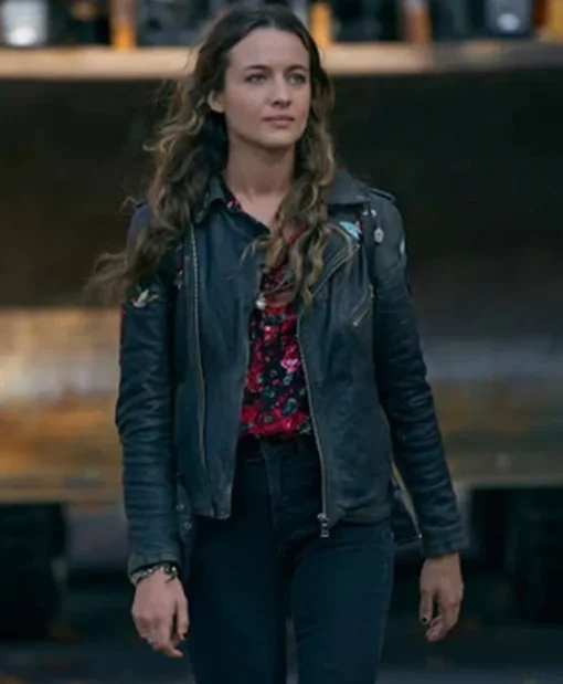 Stella Baker The Republic of Sarah Biker Black Leather Jacket