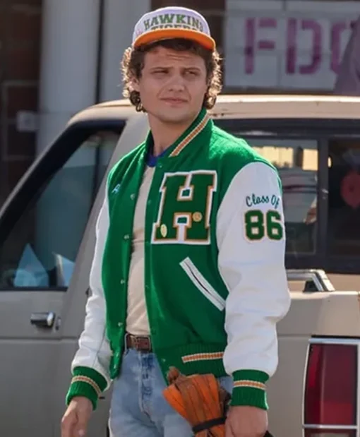 Stranger Things Eddie Munson Letterman Fleece Jacket