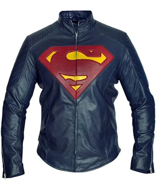 Superman Injustice 2 Blue Leather Jacket