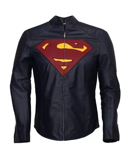 Superman Man Of Steel Blue PU Leather Jacket