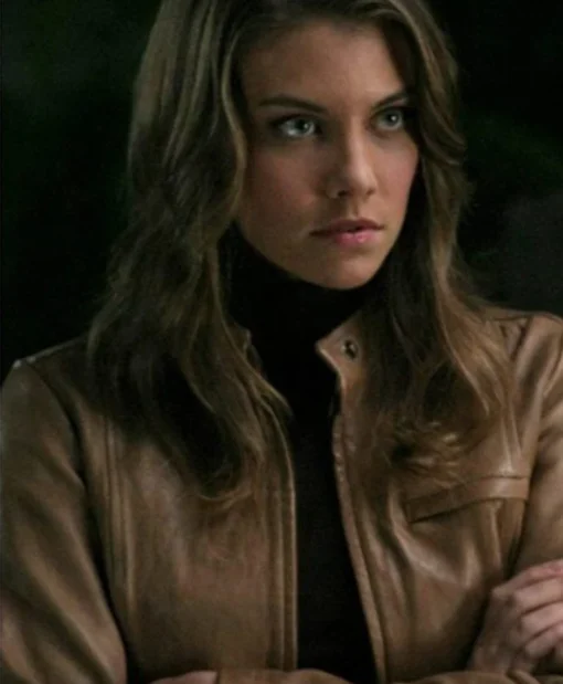 Supernatural Lauren Cohan Brown Jacket