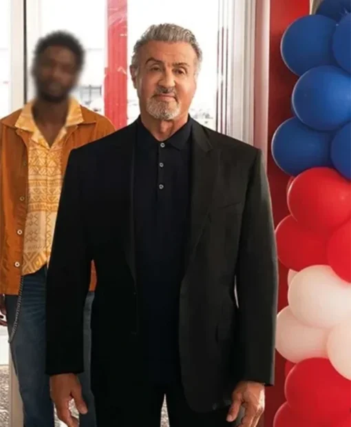 Sylvester Stallone Tulsa King Black Suit