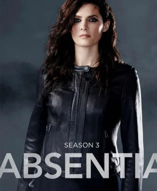 TV Series Absentia S03 Emily Byrne Stana Katic Black Jacket For Sale