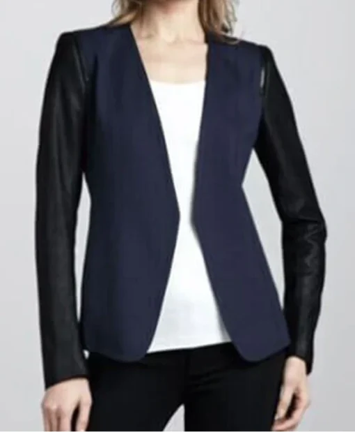 Talia Morgan The Young and The Restless Blue and Black Sleeve Blazer