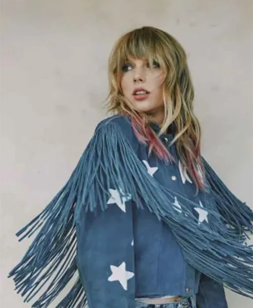 Taylor Swift Fringe Blue Denim Jacket