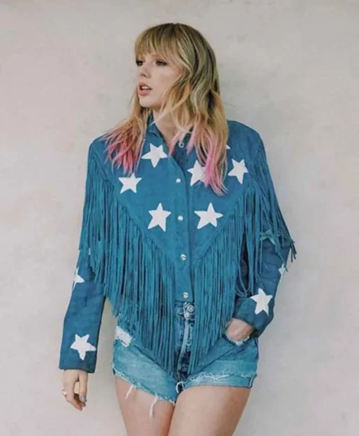 Taylor Swift Fringe Blue Jacket