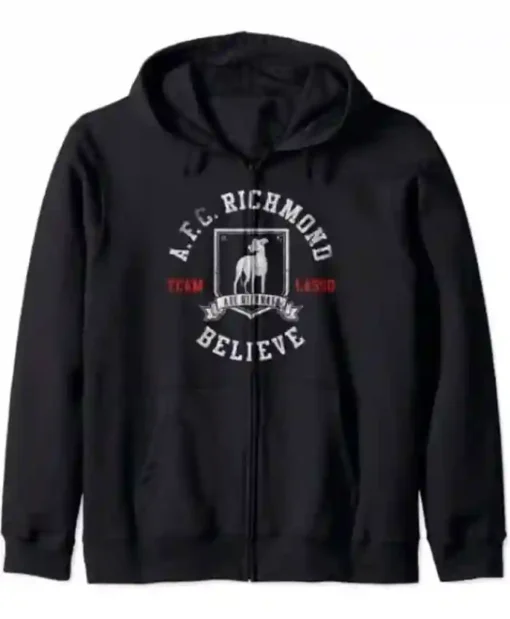 Ted Lasso AFC Richmond Black Zip-Up Hoodie