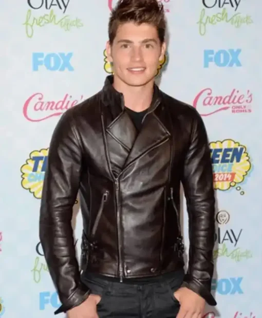 Teen Choice Awards Event Gregg Sulkin Brown Jacket