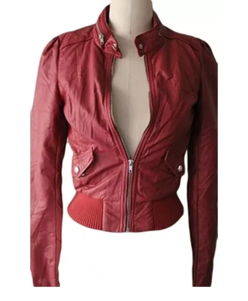 Teen Wolf Holland Roden Red Bomber Leather Jacket