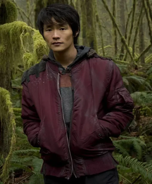 The 100 Monty Green Cotton Maroon Bomber Jacket