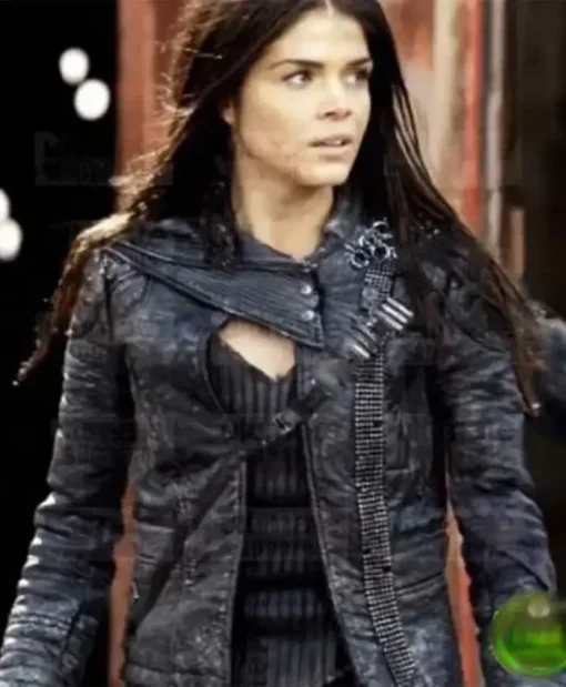 The 100 Octavia Blake Black Real Leather Jacket