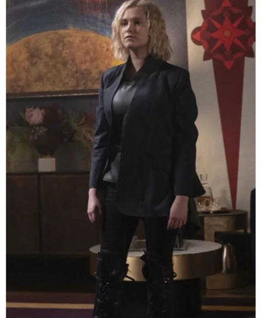 The 100 S07 Eliza Taylor Black Wool blend Blazer