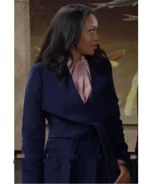 The Young and the Restless Mishael Morgan Blue Robe Coat