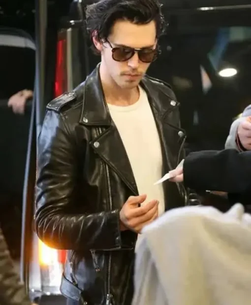 The Bikeriders Austin Butler Black Leather Jacket