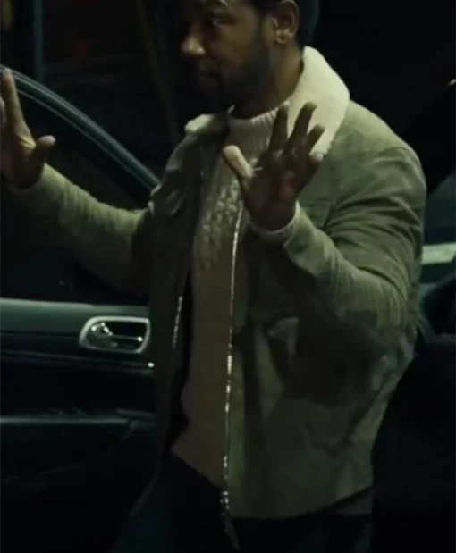 The Equalizer Detective Tory Kittles Green Suede Jacket