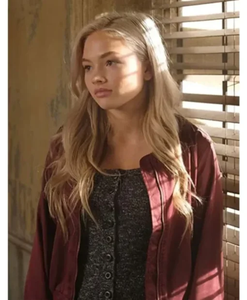 The Gifted Natalie Alyn Lind Red Bomber Jacket