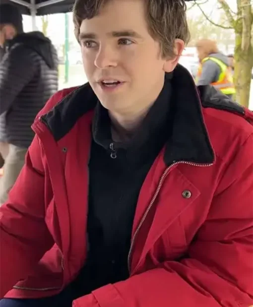 The Good Doctor Dr. Shaun Murphy Red Hooded Jacket