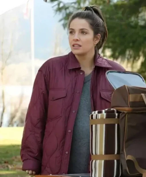 The Good Doctor S06 Paige Spara Maroon Puffer Jacket