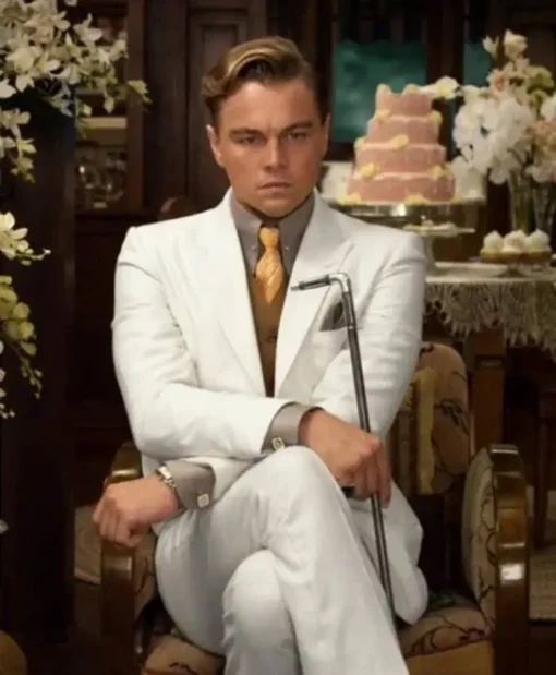 The Great Gatsby Leonardo Dicaprio Suiting Fabric White Suit