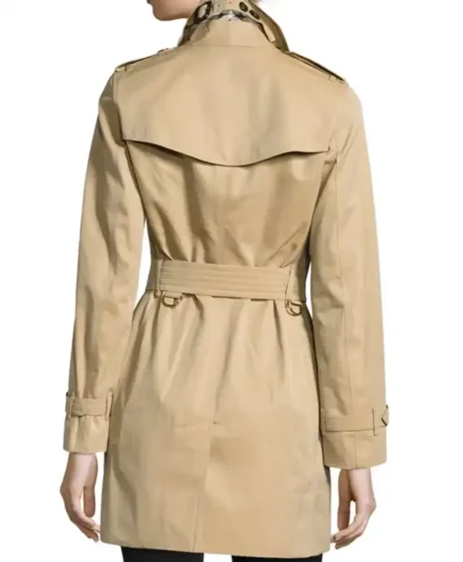 The Haunting Manor Rebecca Jessel Tan Brown Double Breasted Robe Coat