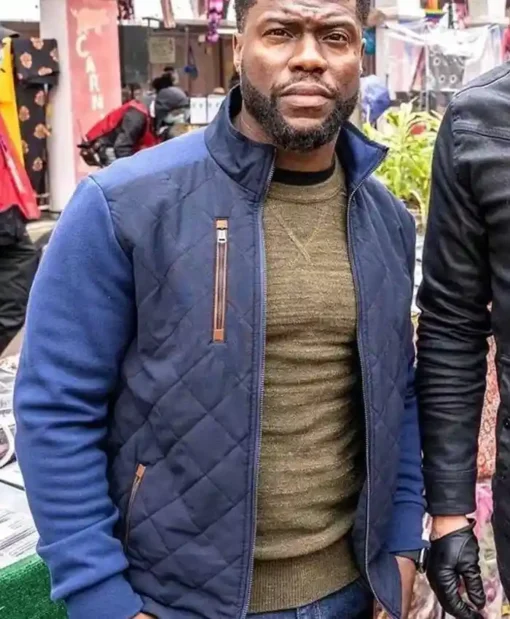 The Man From Toronto Kevin Hart Navy Quilted Jacket