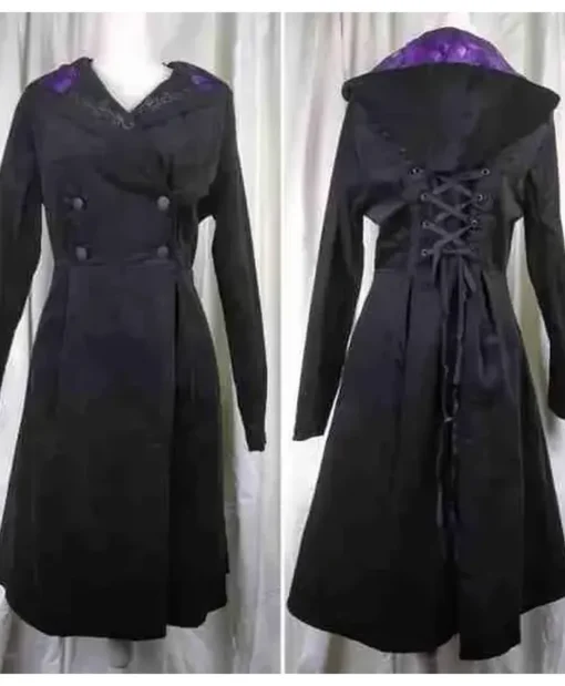 The Nightmare Before Christmas Black Hooded Long Coat