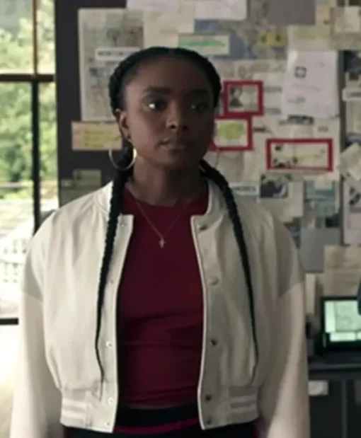 The Old Guard KiKi Layne White Bomber Jacket