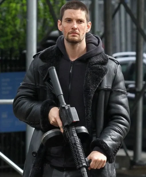 The Punisher 2 Ben Barnes Shearling Leather Jacket