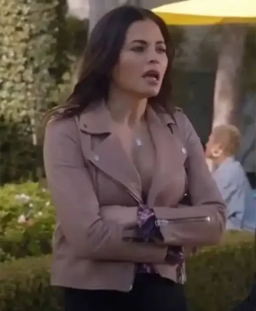 The Rookie S05 Jenna Dewan Pink Leather Jacket