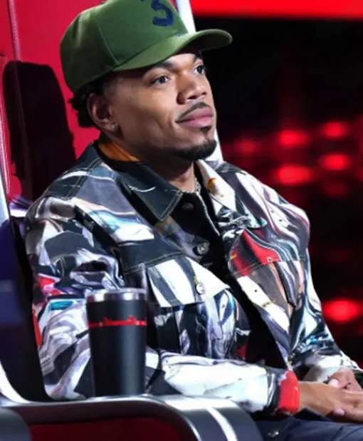 The Voice Chance the Rapper Black Red Print Jacket