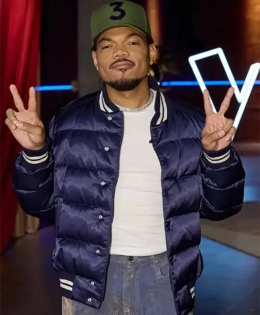 The Voice S25 Chance The Rapper Blue Varsity Jacket