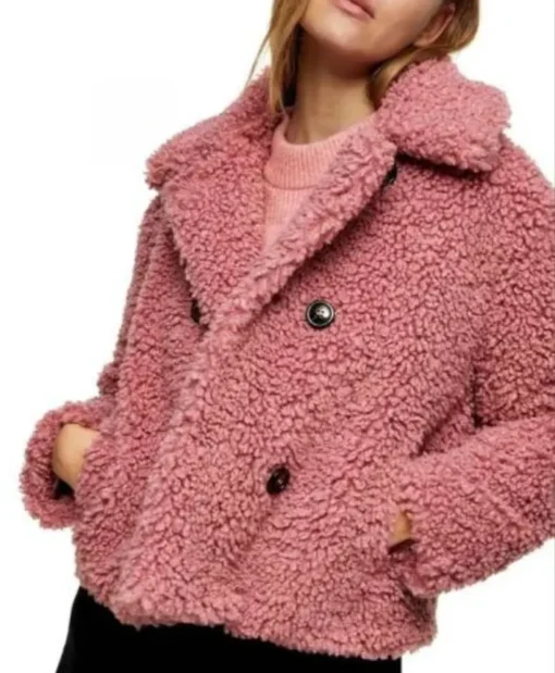 The Young and The Restless Alyvia Alyn Lind Pink Sherpa Jacket