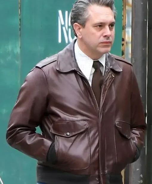 Thomas Sadoski The Crowded Room Brown Leather Jacket