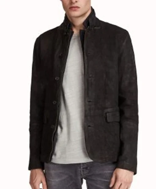 Titans Dick Grayson Suede Leather Black Jacket