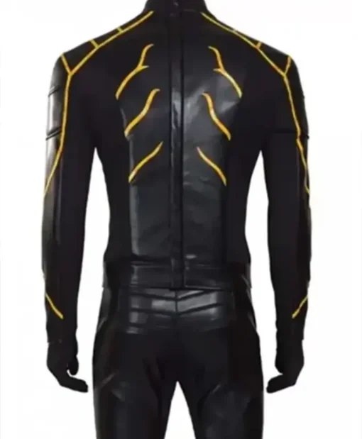 Todd Lasance The Flash Edward Clariss Rival Black Racer Leather Jacket