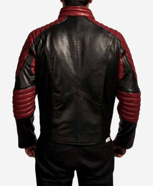 Tom Welling Smallville Black And Maroon Superman Leather Jacket