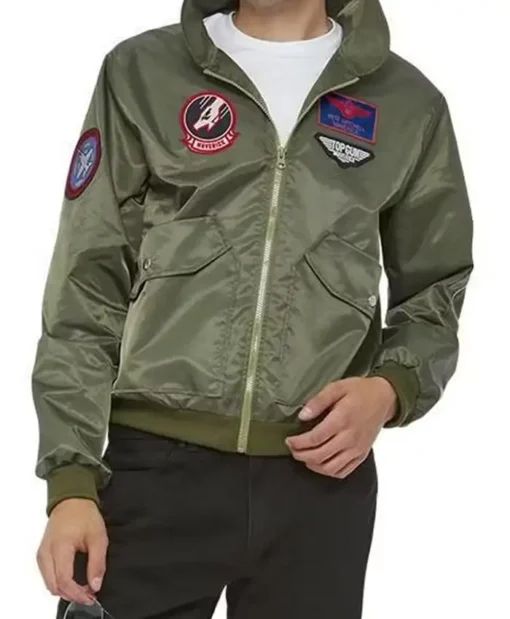 Top Gun 2022 Maverick Winter Bomber Satin Jacket