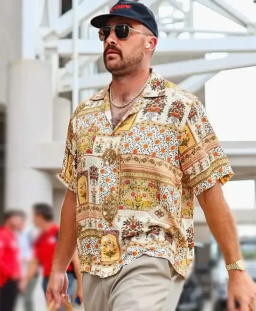 Travis Kelce Jacksonville Patchwork Floral Shirt