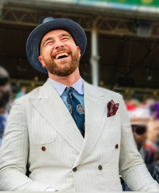 Travis Kelce Kentucky Derby White Suit