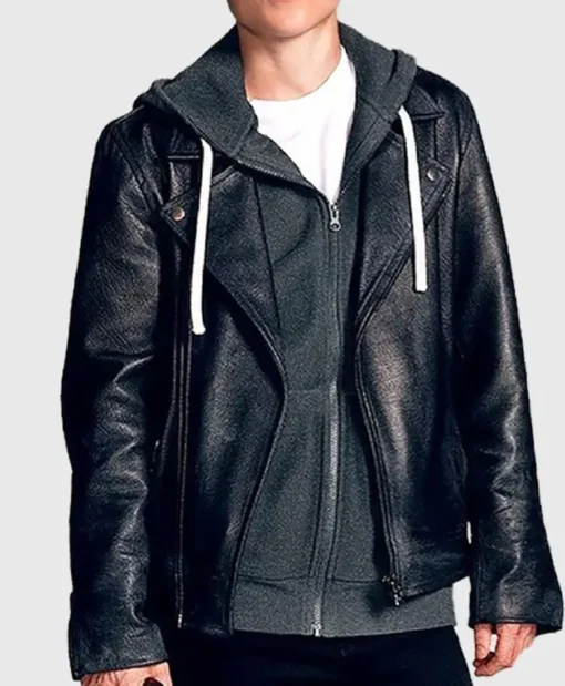 Umbrella Academy Elliot Page Biker Real Leather Jacket