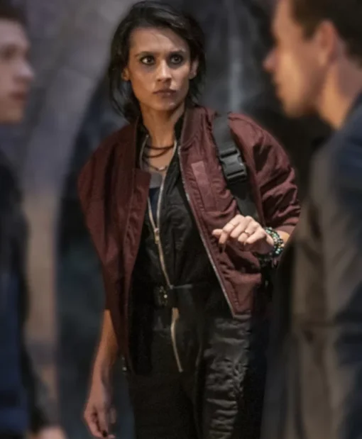 Uncharted Sophia Taylor Ali Maroon Bomber Jacket