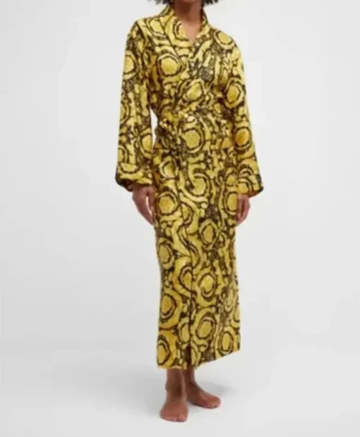 Versace Multicolor Silk Robe