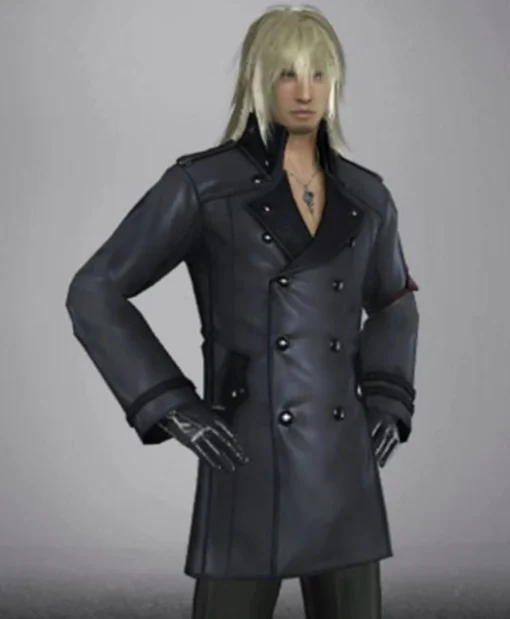 Video Game Final Fantasy XIII Lightning Returns Snow Villiers Black Leather Coat