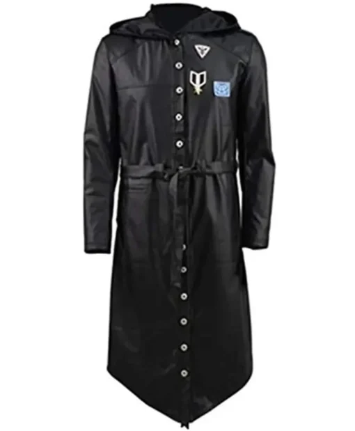 Video Game Womens PUBG Black Leather Coat