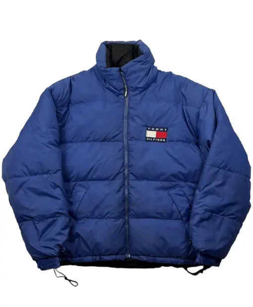 Vintage Reversible Blue Puffer Jacket