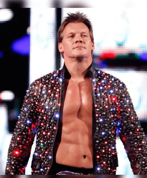 WWE Chris Jericho Black Leather Light Up Jacket