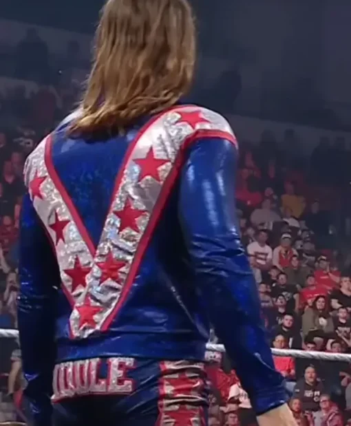 WWE Raw Professional Wrestler Matt Riddle Blue Satin Jacket