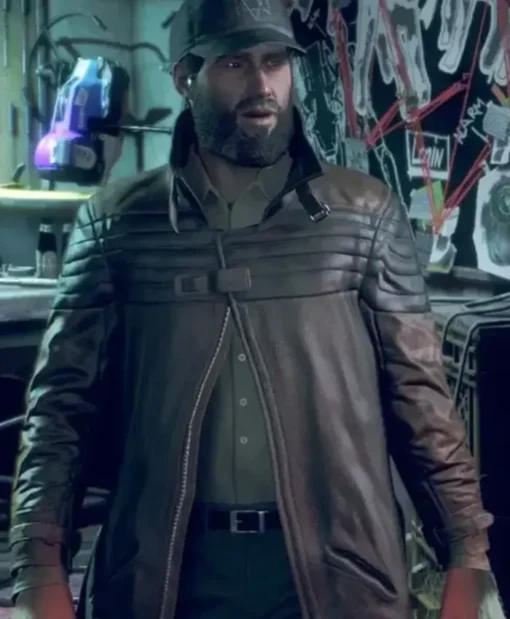 Watch Dogs Legion Bloodline Aiden Pearce Long Brown Leather Coat